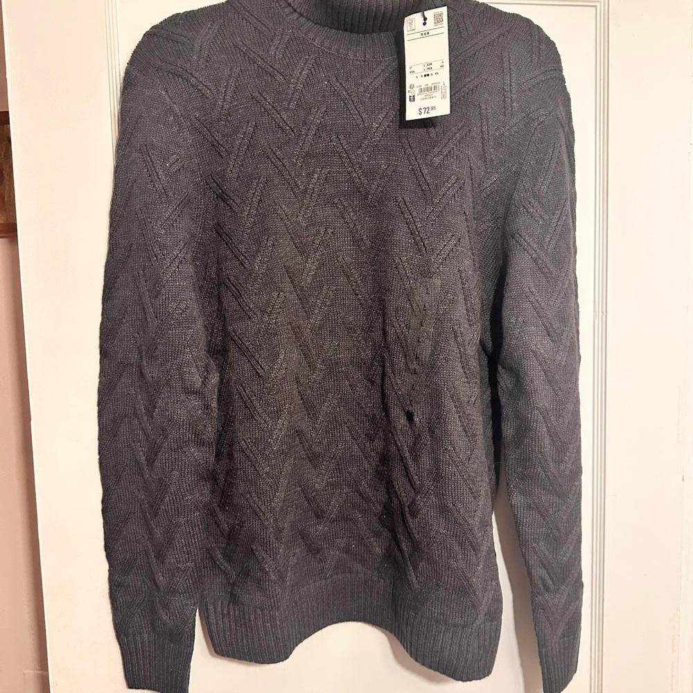 Piombo (Zara Copycat) Dark Gray Turtleneck Sweater Large